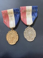 Vintage University Of South Carolina ROTC Medals Chicago Tribune Military Merit picture