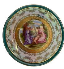 Teapot Service Trivet Angelica Kauffmann Porcelain Lusterware Victorian Maidens picture