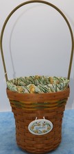 Longaberger 2008 Daffodil Basket Floral Liner Protector Booklet Signed picture