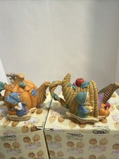 Vintage Precious Moments Last Forever October & November Tea Pots Boxed picture