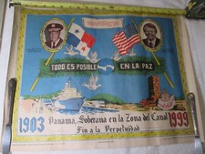 Rare Original 1977 Jimmy Carter Panama Canal Sovereignty Poster picture