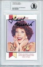 -CAROL BURNETT- Beckett BAS Signed/Autograph/Auto Carol Burnett Show TV Card picture
