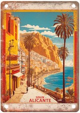 Vintage Alicante Spain Retro Look Travel Poster Metal Sign T3482 picture