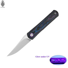 Kizer Feist 3 Folding Pocket Knife S90V Blade Titanium & Camo Carbon Handle picture