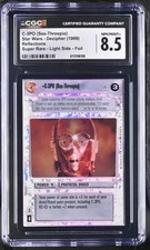 FOIL *C-3PO (See-Threepio)* Reflections CGC 8.5 NM/Mint+ Star Wars CCG w/ Stand picture