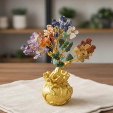 7 Chakra Gemstone Tree of Life, Spiritual Home Decor, Feng Shui Wealth Bonsai picture