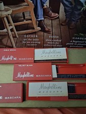 1960s MAYBELLINE Sable Brown CAKE MASCARA CELLULOID BRUSH RED SLIDE CASE picture