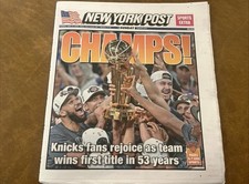 2026 New York Post June 14 NBA NEW YORK KNICKS WIN FINALS CHAMPIONSHIP 6/14 picture