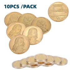 10packs Jesus Last Supper Gold Plated Metal Coin Great Religious Keepsake picture