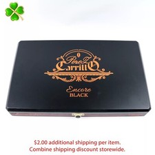 Perez Carrillo Encore Black Cigarros Wood Cigar Box 11.5