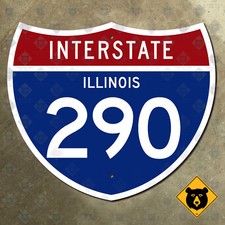 Illinois interstate 290 road sign highway marker Chicago Rolling Meadows 21x18 picture