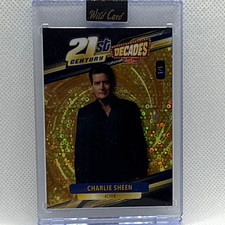 Wild Card 1/1 21st Century Decades Charlie Sheen Yellow Parallel 2024 picture