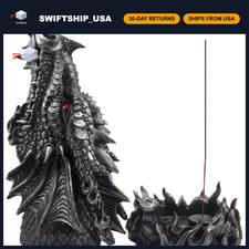 Fire Breathing Dragon Incense Holder & Burner - Gothic Home Decor, Aromatherapy picture