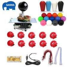 Sanwa DIY Arcade Kit - JLF-TP-8YT Joystick, OBSF-30/24 Buttons, USB Encoder picture