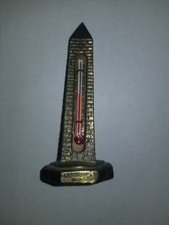 VINTAGE WASHINGTON MONUMENT METAL THERMOMETER WASHINGTON DC picture