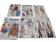 Sz L, XL WOMENS MIXED LOT Pattern Butterick 6919 3839 McCalls 9529 8940 Vest Top picture