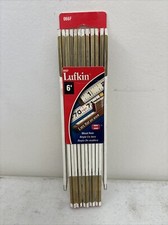 Lufkin 066D,NOS Vintage 6' Engineer's Extension Wood Folding Rule Brass USA made picture