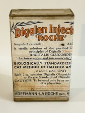 Vintage Hoffmann-La Roche Digalen Inject Medical Trial Sample Box Unopened RARE picture