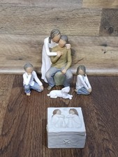 Vintage Willow Tree Figurine Lot Of 5 Family Friendship Pets Children Large New picture
