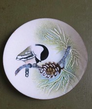 Norman Brumm Enamel on Copper Winter Chickadee Bird 5
