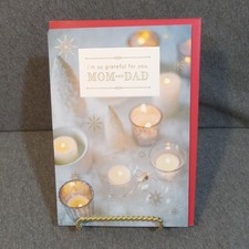 Hallmark Card Red Gold White To MOM And DAD 