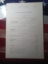 1906 rare Report of the BLAIRSVILLE TELEPHONE COMPANY   Indiana Co Pennsylvania picture