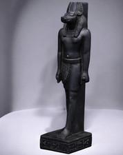 Authentic Ancient Egyptian Antique Rare God Anubis Statue Figurine BC picture