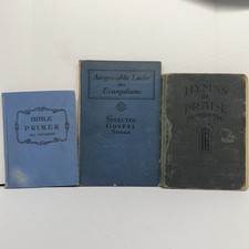 Vintage Religious Book Lot 3 Bible Primer Hymnals Gospel Songs 1927 1935 1946 picture