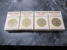 1 Vintage Used Empty Cigarette Hard Pack Paper Label Wrapper OLD GOLD Straights picture