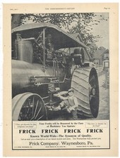 1911 Frick Co. Ad: Steam Traction Engine Ad: Little Boy w. Oiler - Waynesboro PA picture