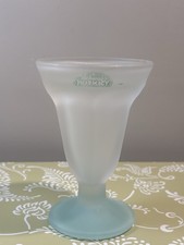 Vintage Schwab's Pharmacy Frosted Glass Sundae Soda Fountain Footed Cup picture