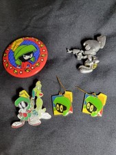 Vintage Marvin the Martian Pins and Earrings picture