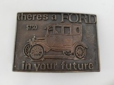 There's a Ford in your Future Classic Motor Company Logo Emblem belt buckle picture