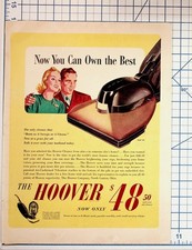 Hoover Vacuum Cleaner Vintage Ad 1940s 1950s Ephemera Model 305 North Canton OH picture