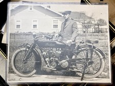 RARE VINTAGE 1915 INDIAN MOTORCYCLE OVERSIZE 11x14 PHOTOGRAPH  HOLLYWOOD CA WOW picture