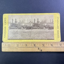 Mississippi River Steamboat Stereoview St. Louis MO American Views 1870s picture
