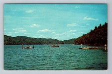 Lake Morey VT-Vermont, Lake Morey, Ruins of Pier, Vintage Postcard picture