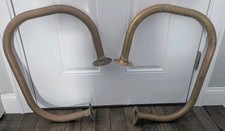 Pair Vintage Brass Service Bar Hand Rail Waitress Station 24