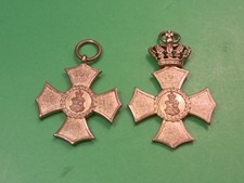 Imperial German Saxony Miniature Medals, General Honour Cross & Cross With Crown picture