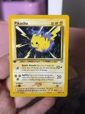 Pokemon Cards: Neo Genesis 1st Edition Common: Pikachu 70/111 picture