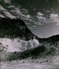 LG871 1971 Original Photo COLUMBIA RIVER Beautiful Landscape Blue Sky Country picture