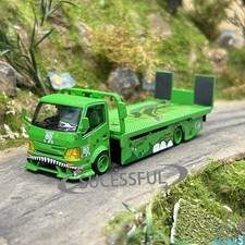 1:64 Green Dinosaur Livery H300 Flatbed Transport Alloy Model picture