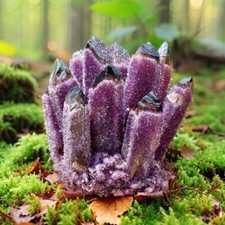 100-600G Rare Large Phantom Purple Quartz Crystal Mineral Specimen Reiki Decor picture