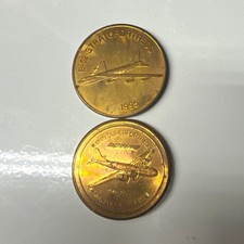 Boeing B-52 & B-29 brass Employee Coin club picture