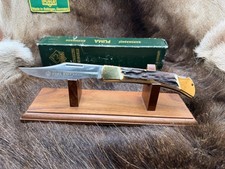 1994 Puma 915 Emperor Aristocrat Knife Stag Handles Green/Yellow Box Mint & Tag picture