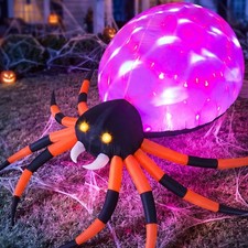 8 FT Halloween Inflatable Giant Spider Outdoor Decorations, Blow up Spider Yard picture