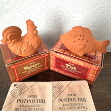 Rooster & Fish Avon Terracotta Reed Wax Diffuser Empty +Wax Chips & Boxes picture