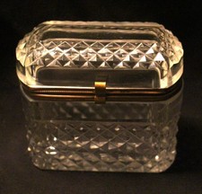 FRENCH BACCARAT STYLE CRYSTAL CASKET picture