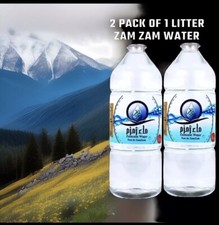 holy zamzam water 1 Litre(Pack Of 2)From Makkah 100% AuthenticShipping From USA picture