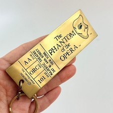 New York City Majestic Theatre Vintage Phantom Of The Opera Brass Keychain picture